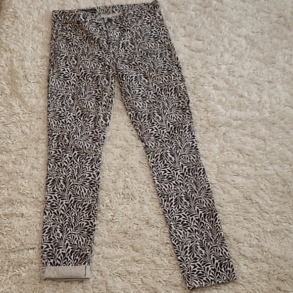 J.Crew Toothpick Skinny Jeans Fern Print Blue White Mid-Rise Womens Size 27 / 4 - Picture 8 of 16